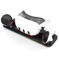 Base De Carga Aaronmei Quest 3 Estación De Acoplamiento Magnética Con Luz Led Negro