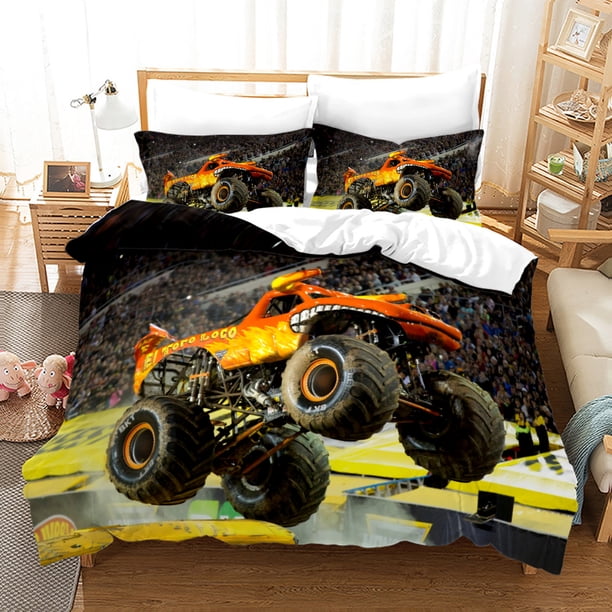 Monster Trucks Bedding Set Single Twin Full Queen King Size Bed Set Aldult Kid Bedroom Duvetcover Sets Bed Sheets