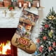 thumbnail image 1 of Max y los Caballeros de la Media Noche Tema: Calcetines de Navidad, fino lino blanco para colgar en escaleras y chimenea, decoración navideña para el hogar, regalo de Navidad.54cm×38cm, 1 of 5