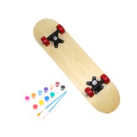 Magideal - Niños Diy Diy Skateboard, Graffiti Vacío Niños De La Cubierta De Madera De Madera Longboard, Niños Juguetes Al Aire Libre Madera De Madera Vacía Deck 80X20Cm
