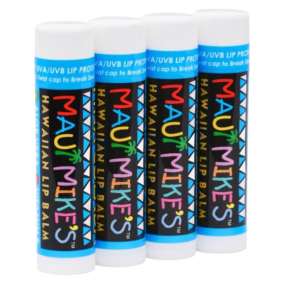 Bálsamo labial Maui Mike's Pina Colada Chapped Lips, paquete de 4