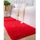 thumbnail image 3 of Juego por 2 Alfombra peluda pasillera liviana 70x150 ultra suave ROJO, 3 of 3