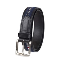 Cinturón Tommy Hilfiger Tela Incrustada Negro/Azul Marino Hombre Talla 42