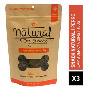 Natural Dog - Pack X3 Snack Lamb Jerky Slices 100Grs