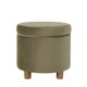 thumbnail image 2 of Otoman de Almacenamiento Benjara Gio Redondo de 19" con Tapa Elevable Verde Salvia, 2 of 5