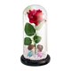 thumbnail image 1 of Regalos De Flores De Rosas Decoración Romántica De San Valentín Rosa Iluminada En Cúpula De Cristal Base Negra Besos, 1 of 5
