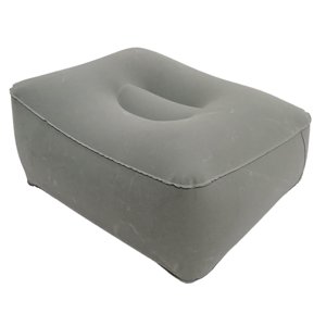 Magideal - Almohadilla Curva Para Reposapiés Inflable, Cojín Cómodo Para Reposapiés, Almohada Suave Para Pies, Plegable Para Oficina, Viaje, Ordenador, Avión, Gris