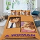 thumbnail image 2 of Una Mujer Bajo la Influencia Conjunto de sábanas temático, trío de piezas, cómodo y amigable con la piel, diseño único, regalo de decoración para el hogar para familiares, amigos y fans,173cm *218cm, 2 of 6