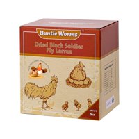 Buntie Worms - Alimento Seco Para Pollos Con Larvas De Mosca Black Soldier De 2,27 Kg Con Alto Contenido De Calcio