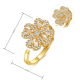 thumbnail image 2 of Classic Zircon Heart Four-leaf Clover Ring For Women To Relieve Stress, 360° Rotating Ring, Banquet Wedding Jewelry Accessories, Birthday Gifts For Lovers, 2 of 3