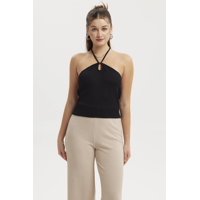 Fashionspark - Polera Mujer Halter Negro