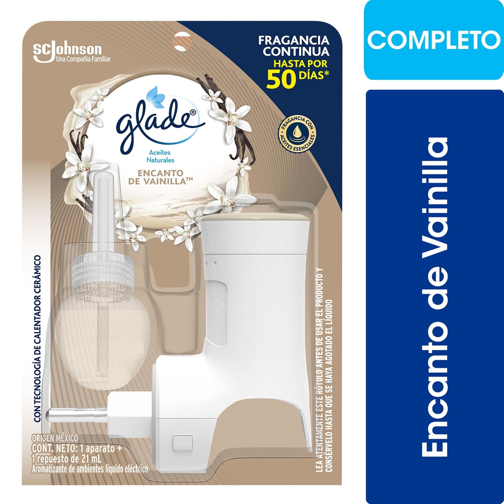 Desodorante Ambiental Eléctrico Kit Aceite Encanto De Vainilla Blister 21 ml Glade