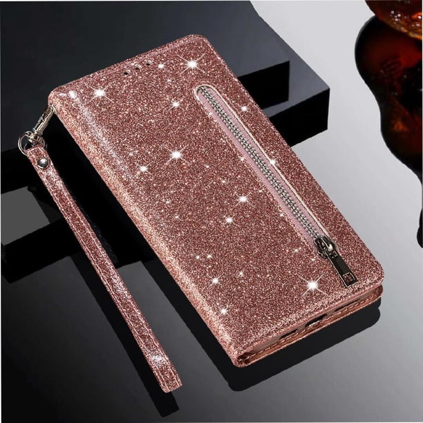 Funda para FOXDOCK Elegante funda Xiaomi 13 Lite Glitter con cremallera-Ideal para el uso diario