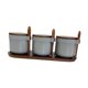 thumbnail image 1 of Juego De 3 Tarros De Cerámica Para Especias, Tarros De Porcelana Para Condimentos, Para Mostrador, Sal, Pimienta, Gris, 1 of 5