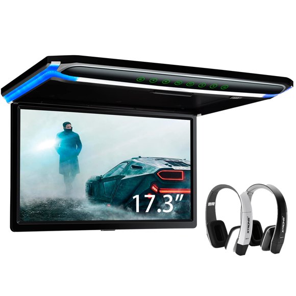 Monitor de coche XTRONS 44 cm FHD 1080 p HDMI con auriculares IR