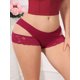 thumbnail image 4 of INSPIRE CHIC Tanga de Encaje Ancho para Mujer Corte en V Seda Helada de Talle Medio T-Back Ropa Interior Sin Costuras L Rojo, 4 of 4