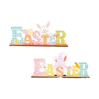 Bothyi - 2 Letreros De Mesa Para Decoración De Pascua Feliz Para Comedor De Vacaciones.