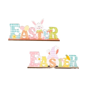 Bothyi - 2 Letreros De Mesa Para Decoración De Pascua Feliz Para Comedor De Vacaciones.