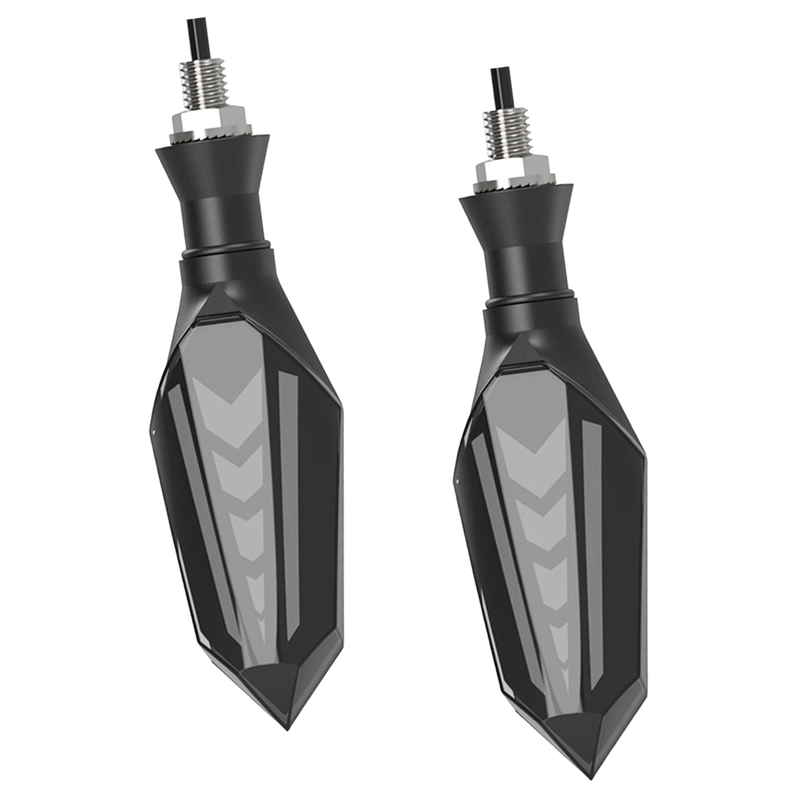 Magideal - 2x De Motocicleta, Ipx6 Impermeable Alto Brillo Modo De Flujo Flexible De Motocicleta Luces De Circulación Diurna , Rojo