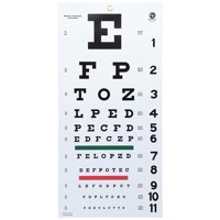 Eye Chart Graham-Field 1240 Grafco Snellen De Plástico, 22 X 11 Cm