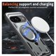 thumbnail image 2 of Para Google Pixel 9 / Pixel 9 Pro Funda con Soporte de Anillo en O Magnético Invisible, Funda de Teléfono a Prueba de Golpes, Gris, 2 of 5