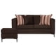 thumbnail image 1 of Sofá Clio 2C + 1 Pouf-Met Tela Chocolate, 1 of 6