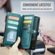 thumbnail image 5 of Cuero CaseMe para Samsung Galaxy A37 5G Funda Tipo Billetera [Bloqueo RFID] con Soporte para 10 Tarjetas, Cierre de Zíper y Ranura para Billetes, Correa Magnética de Hombro y Muñeca de Cuero PU, 5 of 10