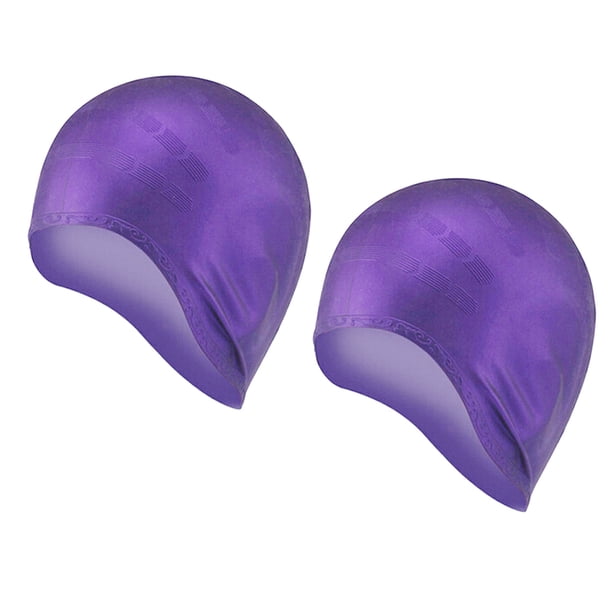 Gorro de natación unisex para cabello corto y largo, de silicona, con orejas que cubren, para mujeres, hombres, niños y adultos.