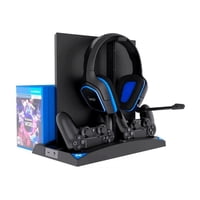 Genérico - Soporte Base Cargador Ventilador Ps4 Para 2 Controles