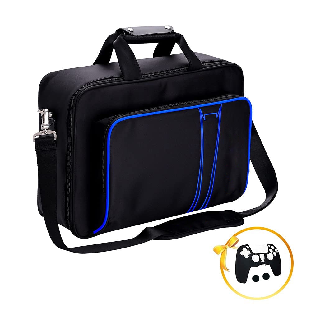 Genérico - Estuche De Almacenamiento, Funda De Transporte Compatible Con Ps5 Edición En Disco Y Digital, Bolsa De Viaje Para El Mando, Incluye Funda Protectora De Silicona