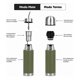 thumbnail image 4 of Termo Mate Acero Inoxidable 2en1 Botella Termica Tawo 750 Ml Verde Musgo, 4 of 9