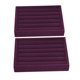 thumbnail image 3 of 2 Piezas Elegante Terciopelo Apilable Joyería Bandeja Caso Púrpura, 3 of 5