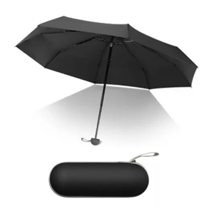 Genérico - Rayos Uv Mini Paragua De Bolsillo Sombrilla Plegable 8Huesos Negro