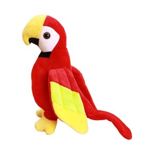 Bothyi - Adorable Loro Juguete De Peluche Acompañar Adorno Suave Para Oficina Dormitorio Niños Rojo