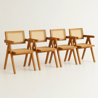 Klik Muebles - Pack De 4 Sillas Chandigarh De Madera - Natural