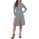 thumbnail image 1 of INSPIRE CHIC Vestido de Cuadros para Mujeres Vintage de Manga Larga Cuello Redondo Línea A Vestido de Trabajo de Pata de Gallo con Cinturón XL Blanco Negro, 1 of 6