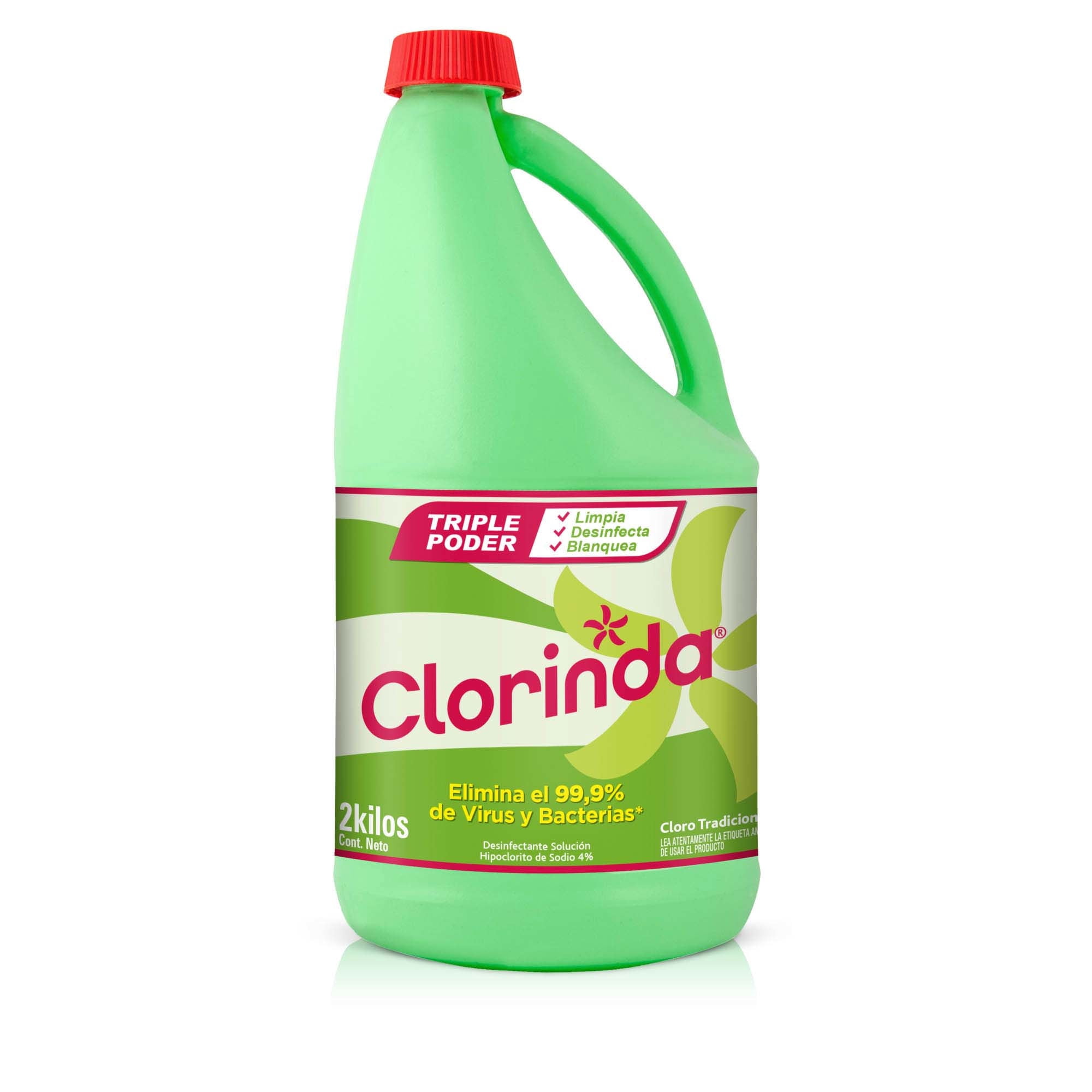 Cloro Líquido Tradicional Botella 2 Kg Clorinda
