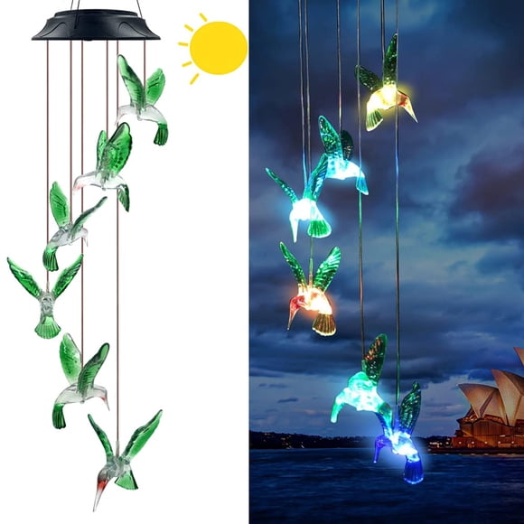 Solar Chimes Con Forma De Colibrí Regalo De Cumpleaños Para Mujeres Mamás O Abuelas