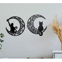 Genérico - Cuadro Decorativo Figura Gatoluna Pack X 2