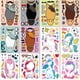 thumbnail image 3 of Set de pegatinas DaiUni Make Your Own para niños con unicornios y dinosaurios, 3 of 7