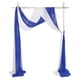 thumbnail image 1 of Tela Cytdkve 9 m Cortinas de Gasa para Arco de Boda, 2 Paneles (Azul/Blanco), 1 of 8