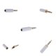 thumbnail image 1 of 5x 3.5mm 1/8 "trrs 4 polos macho conector a / v conector de soldadura blanco, 1 of 5