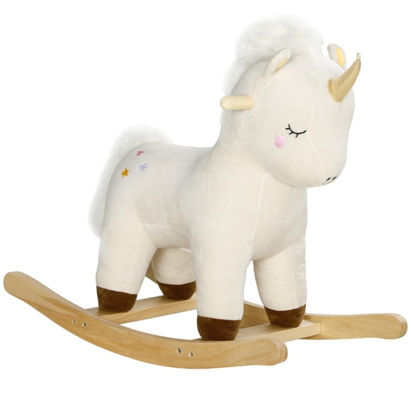 Cabra de peluche Rocking Horse Qaba para montar en unicornio durante 2 a 4 años