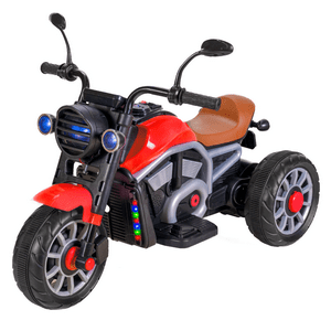 Mundo Online - Moto Eléctrica Para Niños Motocicleta Clásica Luz Y Sonidos Roja