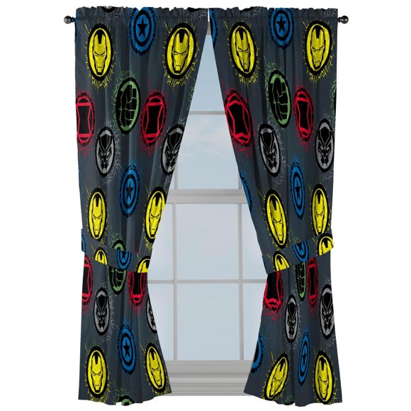 Cortinas Jay Franco 107 cm Gris Marvel Comics - Pack de 2