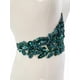 thumbnail image 4 of Aplicación de encaje con pedrería, cuentas y lentejuelas para coser, verde, 4 of 5