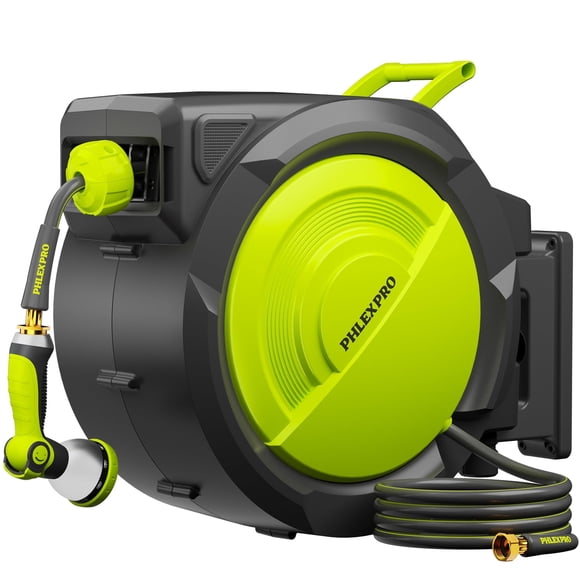 Carrete de Manguera de Jardín PHLEX PRO 33.5 m 5/8 pulg Boquilla de Latón