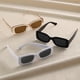 thumbnail image 2 of 3pairs Y2K Rectangle Fashion Sunglasses For Women Men Hiphop Anti Glare Glasses For Travel Beach Party Club, UV400, 2 of 4