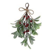 Magideal - Decoración Navideña De Muérdago, Ramo Colgante, Muérdago Artificial, Decoración Navideña Para Fiestas Navideñas, Puertas De Entrada, Decoración De Árb Frutos Rojos
