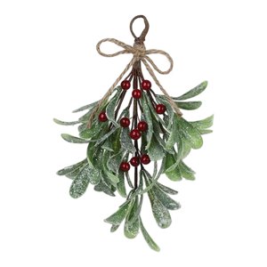 Magideal - Decoración Navideña De Muérdago, Ramo Colgante, Muérdago Artificial, Decoración Navideña Para Fiestas Navideñas, Puertas De Entrada, Decoración De Árb Frutos Rojos